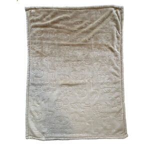 Liam and Lilly Brown Animals Baby Kids Blanket Embossed Monkey Lion Giraffe